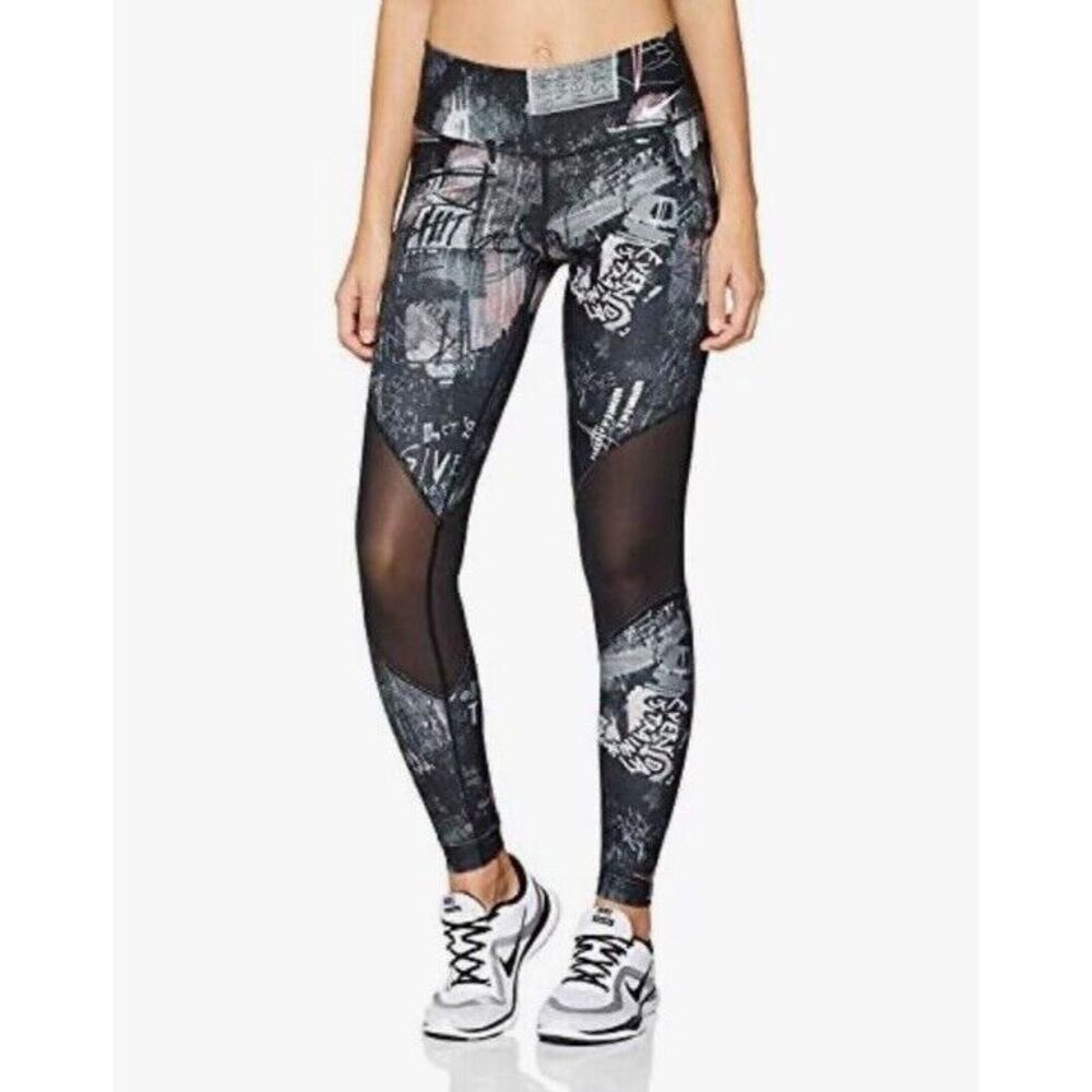 Women's Nike Recycled Polyester/Spandex Power Victory Tights Graffiti Size Small